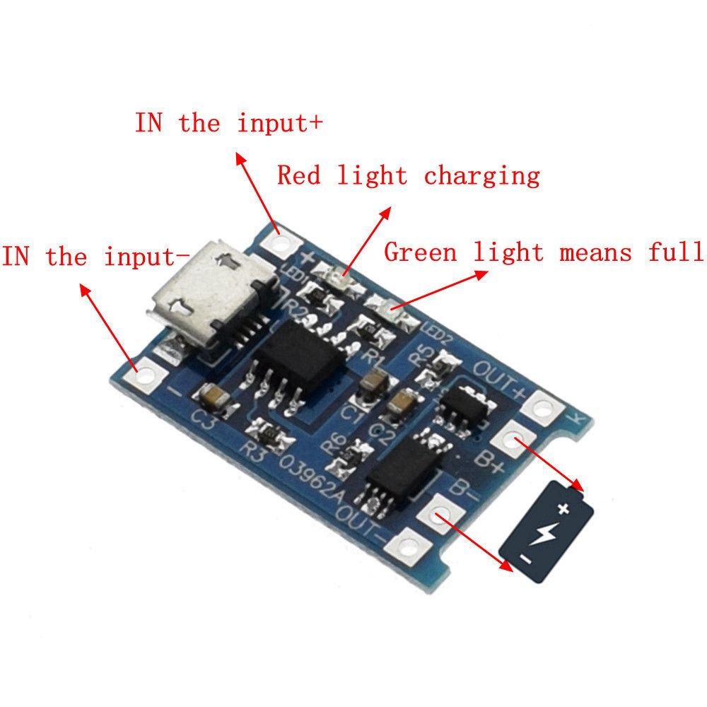 TZT-5V-1A-tip-c-USB-18650-Lityum-Pil-arj bağlantıları