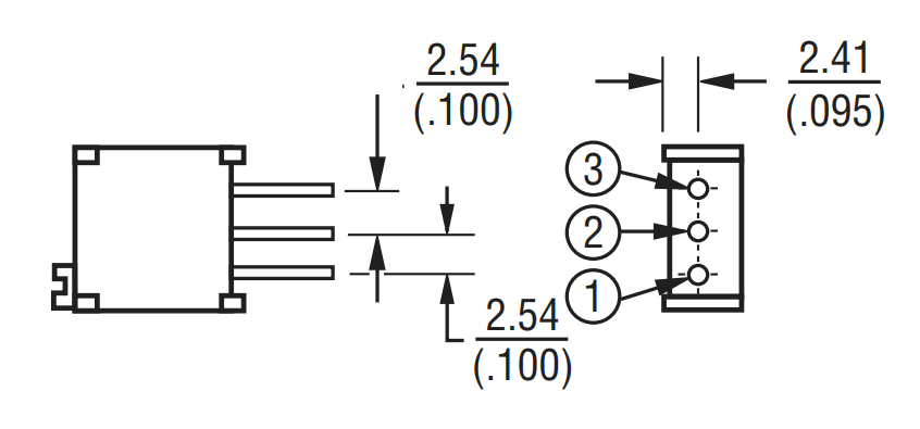 3296w trimpot boyutları