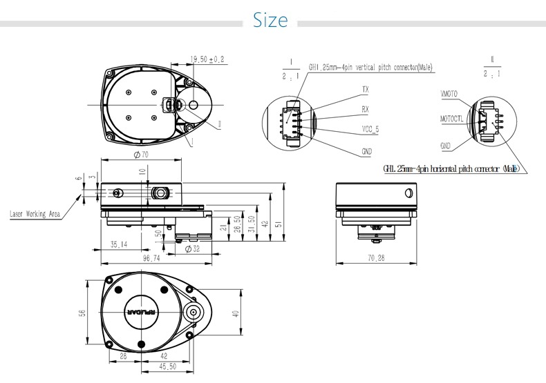 RPLIDAR - 360 degree Laser Scanner Development Kit Sizes