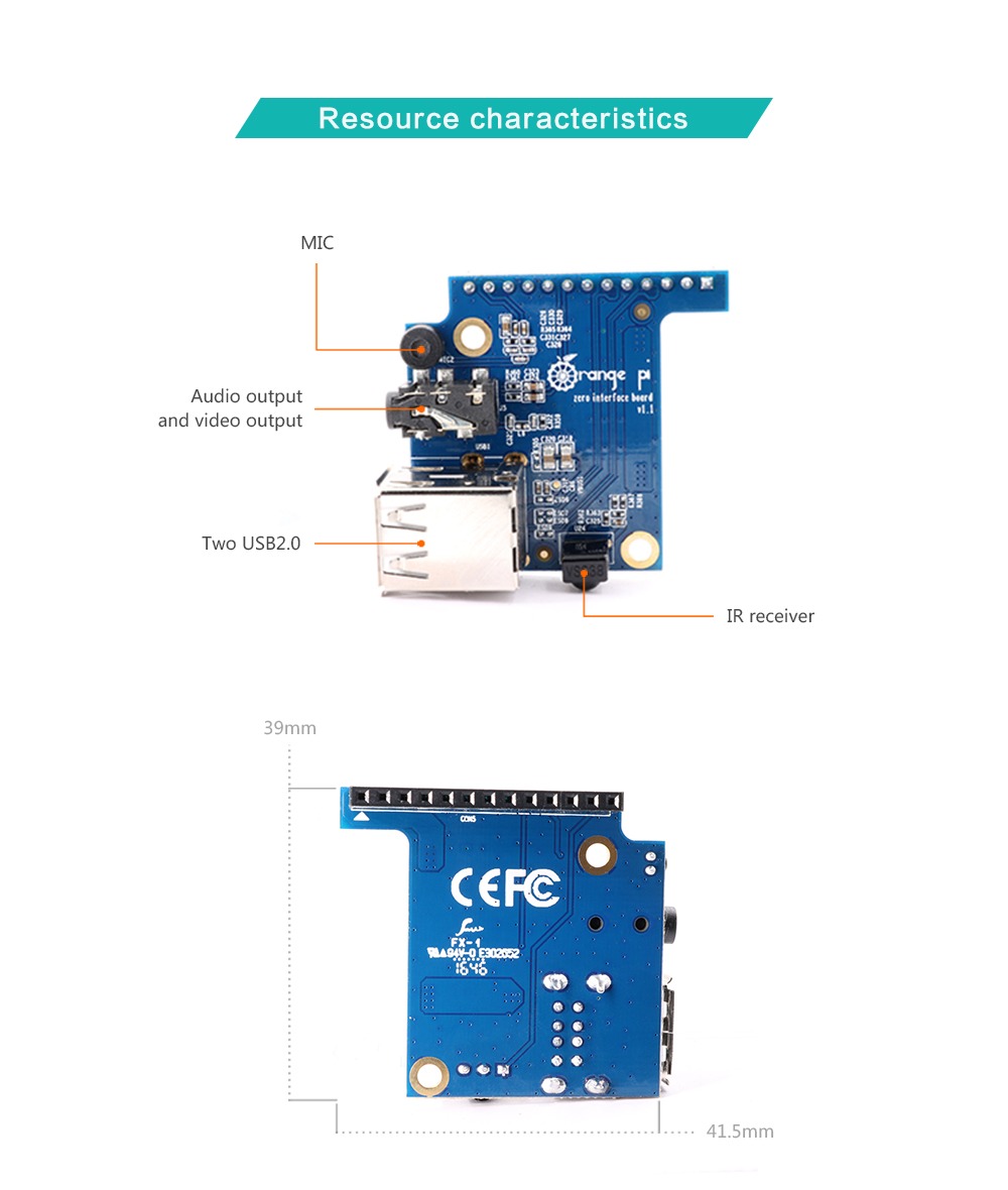 Orange Pi Zero Interface Add-on Board