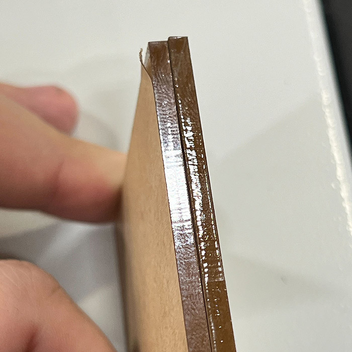 clear acrylic samples, RF on the left, glass on the right