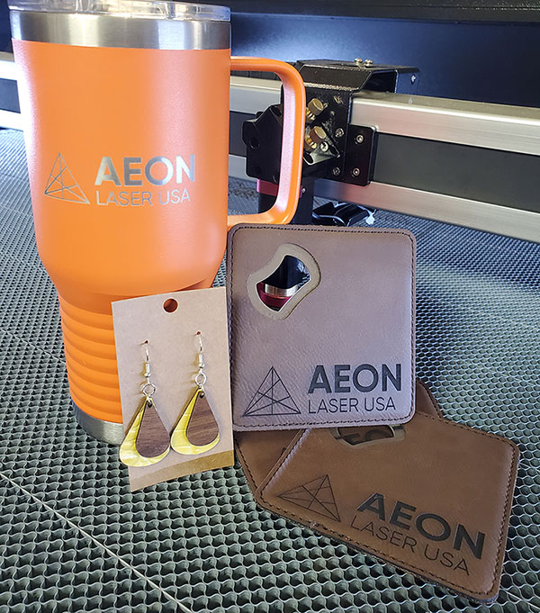 Custom Tumbler, Earrings, and coasters with 十八禁图片 logo engraved